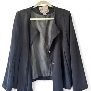 Kensie Black Wide Sleeve Blazer Jacket